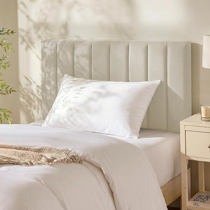 Hearth & Harbor Upholstered Twin Headboard - Easy Assemble Channel Stitched Headboard Twin Size -... | Amazon (US)