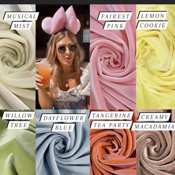 Cottage core pastel velvet Minnie mouse ears +free gift | Etsy (US)