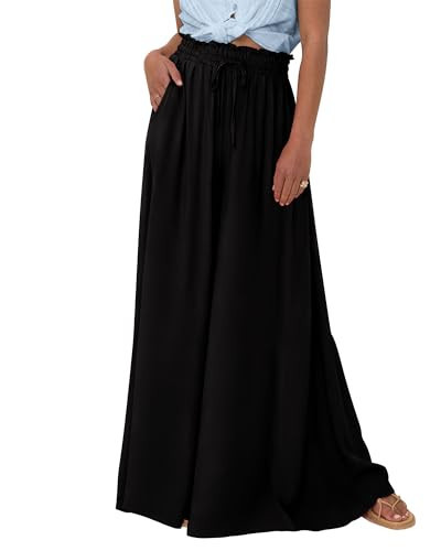 BTFBM Women Casual High Waist Wide Leg Pants 2026 Spring Summer Long Palazzo Pants Pocket Lounge ... | Amazon (US)
