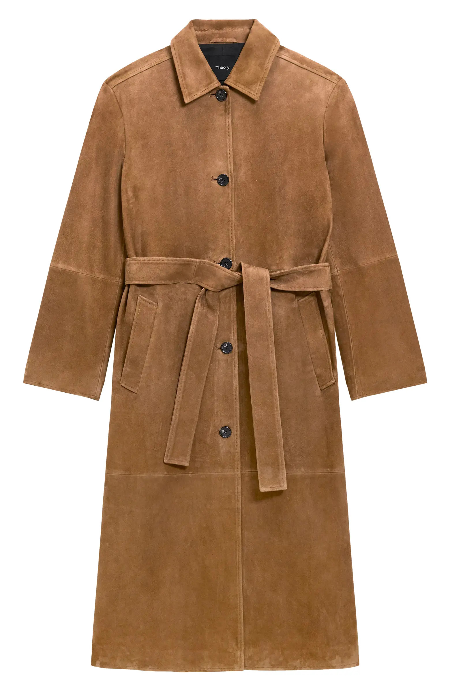 Theory Reese Belted Suede Coat | Nordstrom | Nordstrom