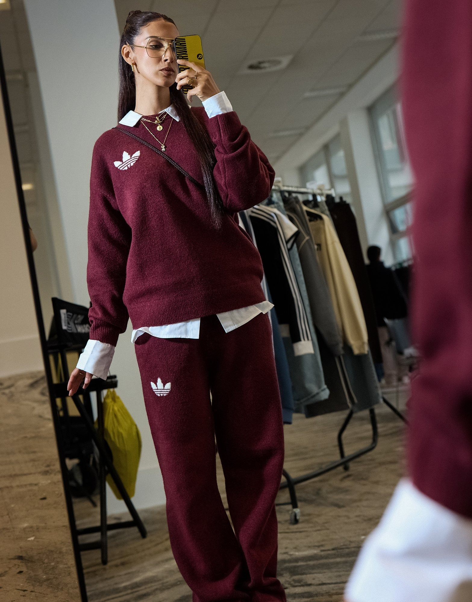 Burgundy adidas Originals Trefoil Knit Joggers - JD Sports Ireland | JD Sports (IE)