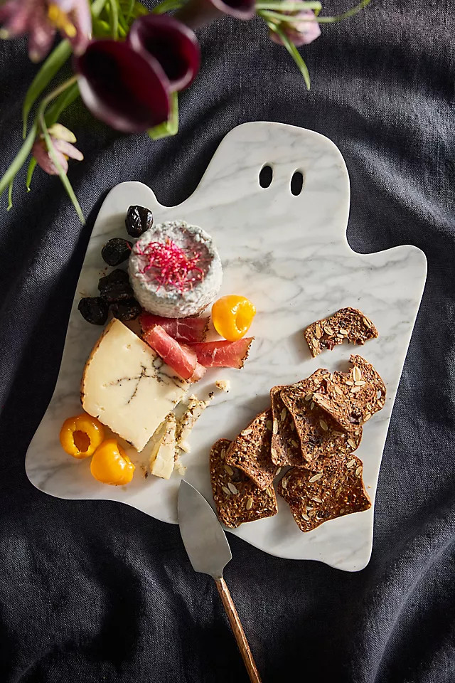 Ghost Marble Serving Board in White at Terrain | Terrain