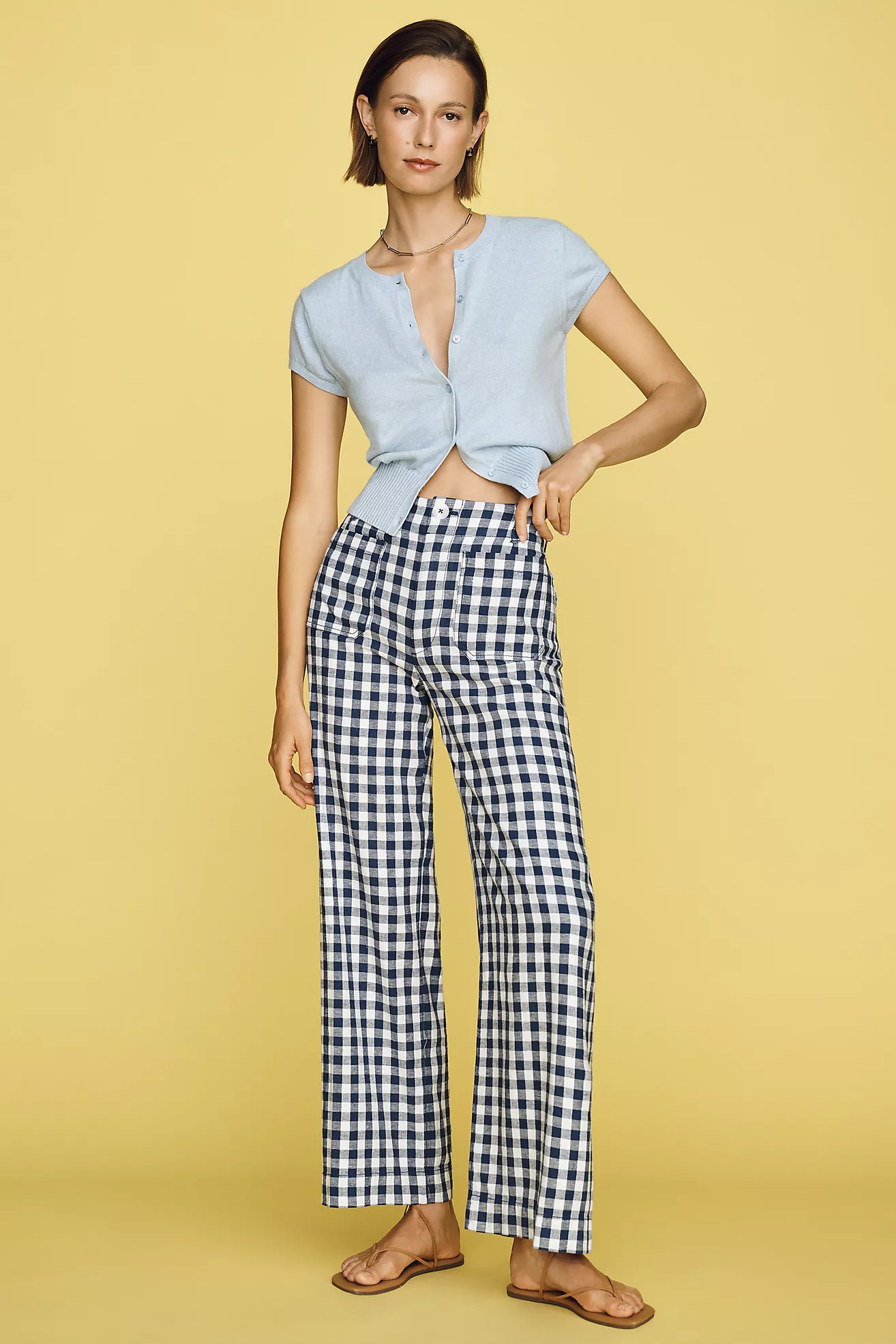 Colette European Linen Stretch Wide Leg Pants by Maeve | Anthropologie (US)