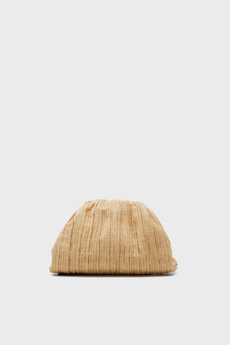 Natural Raffia Bailey Pleated Clutch | Tuckernuck (US)