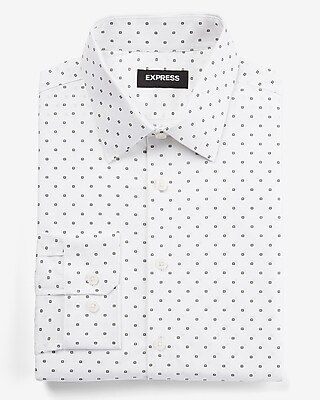 Slim Geo Print Stretch Cotton 1MX Dress Shirt | Express