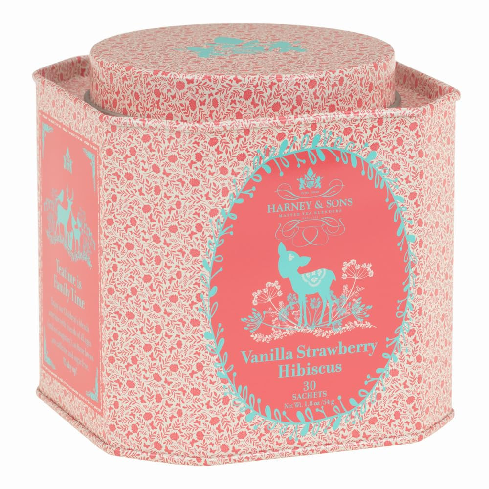 Harney & Sons Organic Vanilla Strawberry Hibiscus Tea | 30ct sachet tin | Amazon (US)