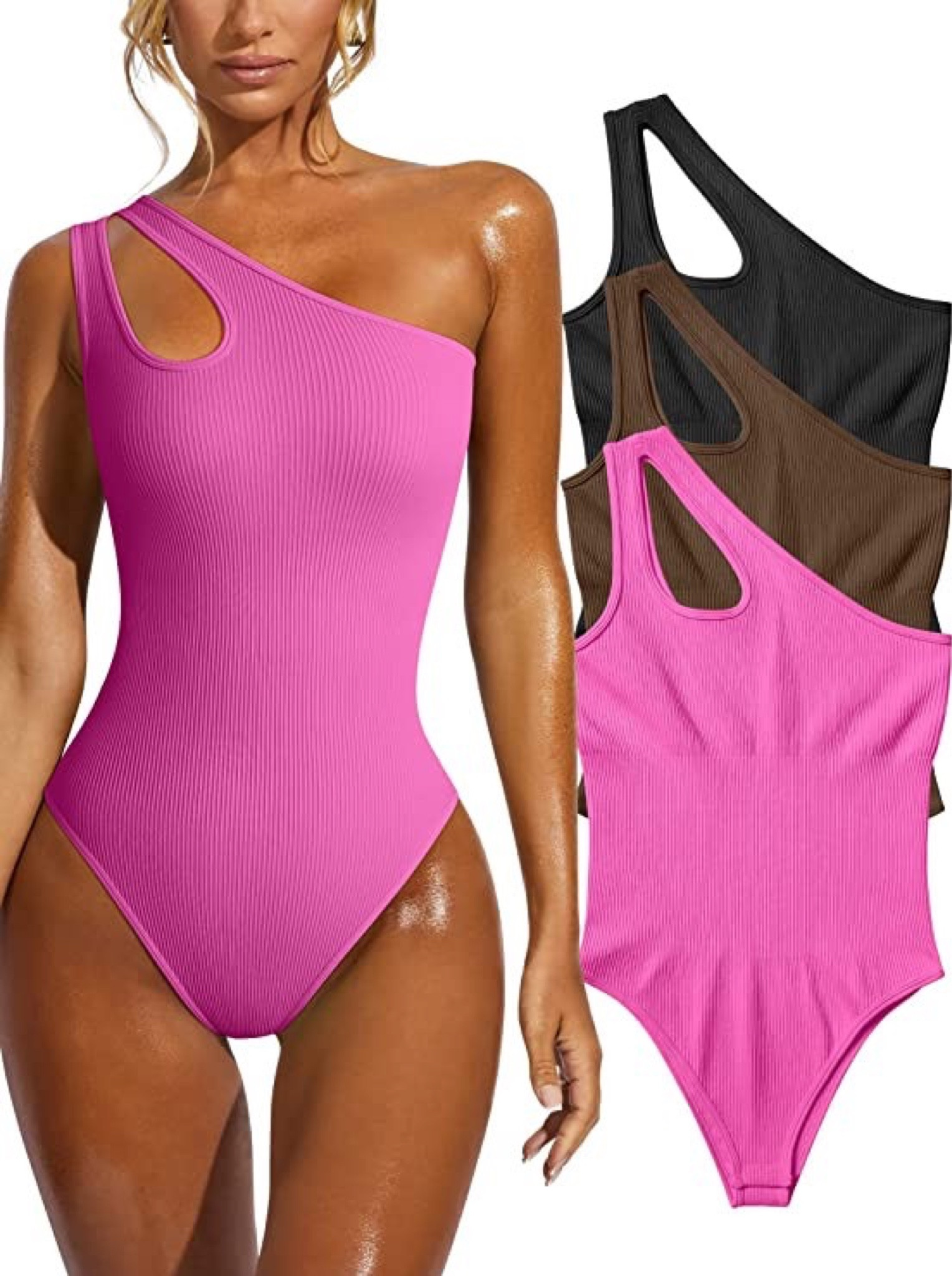 TikTok viral waist snatching bodysuit! Amazon 3 Piece Bodysuits, Sexy Ribbed Sleeveless One Shoulder Bodysuits, Amazon fashion 

#LTKFind #LTKunder50 #LTKstyletip
