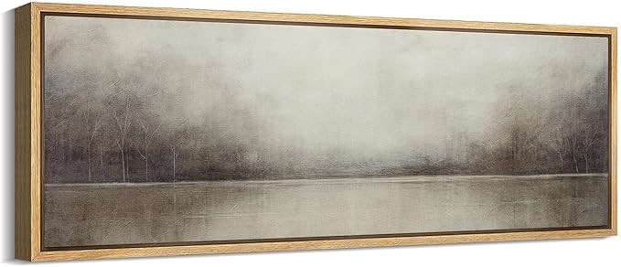 MUDECOR Large Framed Canvas Print Wall Art Soft Neutral Tones Nature Wilderness Antique Retro Fin... | Amazon (US)