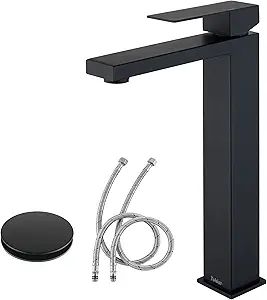 Tohlar Vessel Sink Faucet Black, Tall Bathroom Faucet, Modern Single Handle Black Vessel Sink Fau... | Amazon (US)