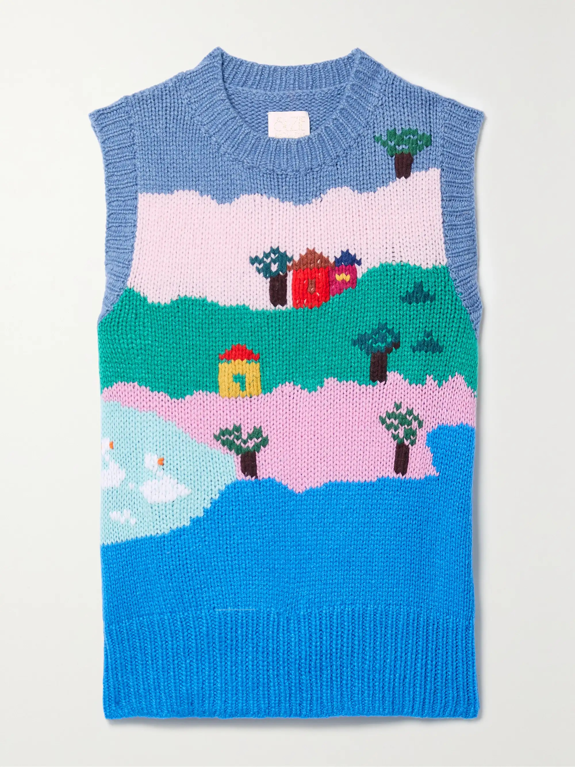 Topio intarsia cashmere vest | NET-A-PORTER (UK & EU)