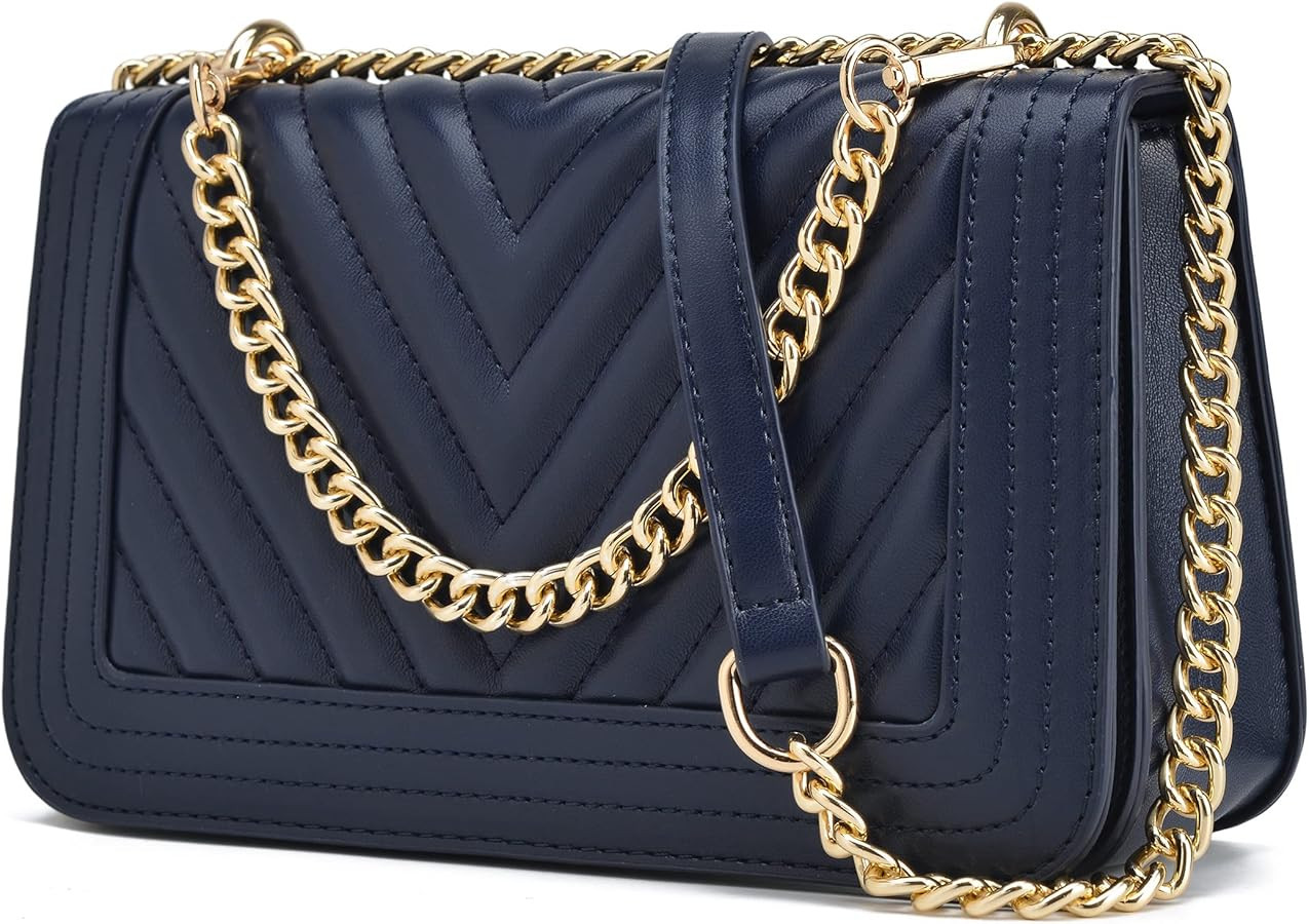 lola mae Crossbody Bags for Women Fashion Quilted Shoulder purse with Convertible Chain Strap Cla... | Amazon (US)