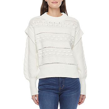 a.n.a Womens Crew Neck Long Sleeve Pullover Sweater | JCPenney