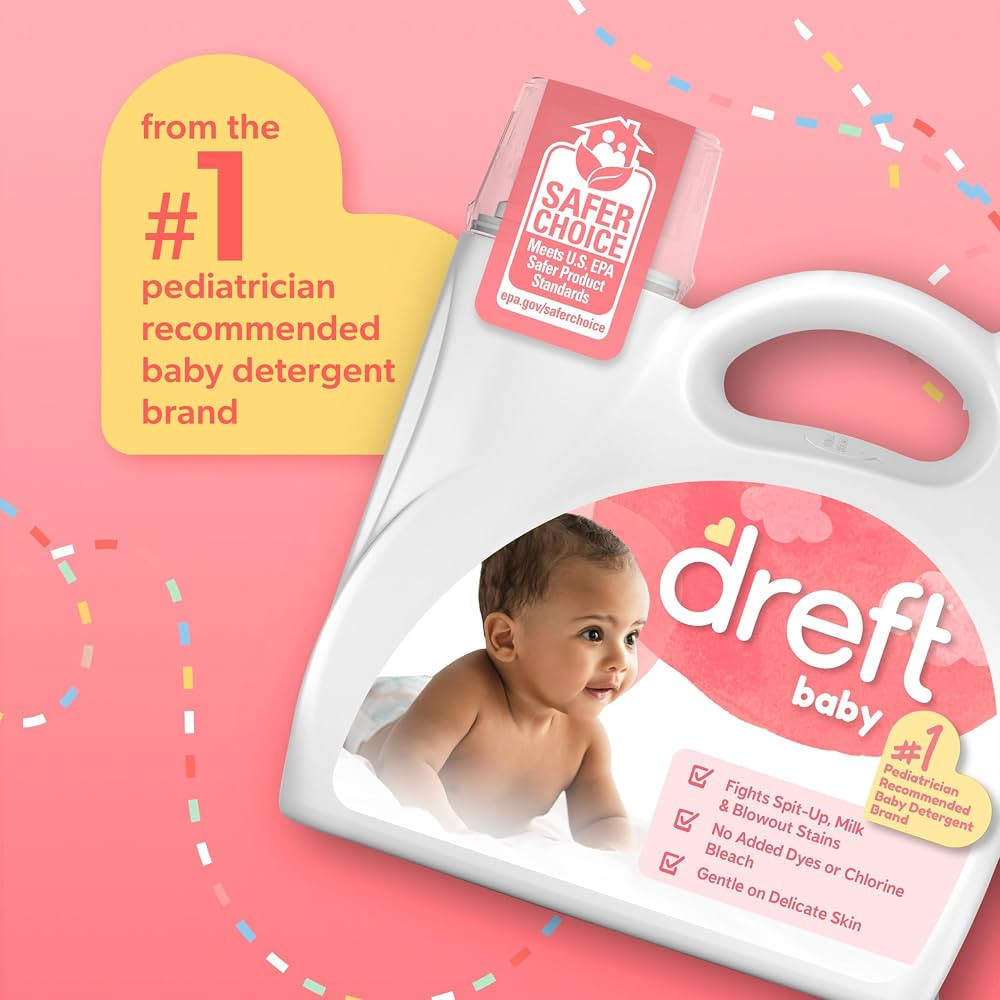Dreft Baby Liquid Laundry Detergent, Gentle on Sensitive Skin Laundry Soap, 150 fl oz, 114 Loads ... | Amazon (US)