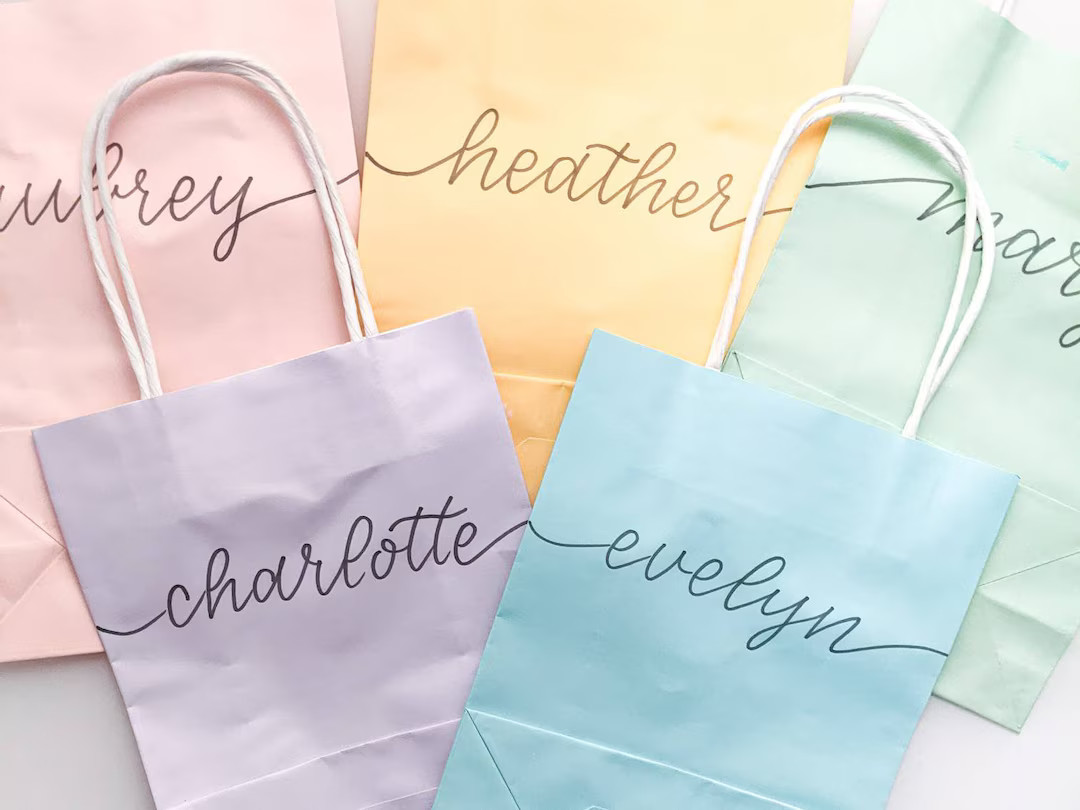 Rainbow Gift Bags Custom Gift Bags Pastel Gift Bags Baby Shower Gift Bags Rainbow Goodie Bags Rai... | Etsy (US)