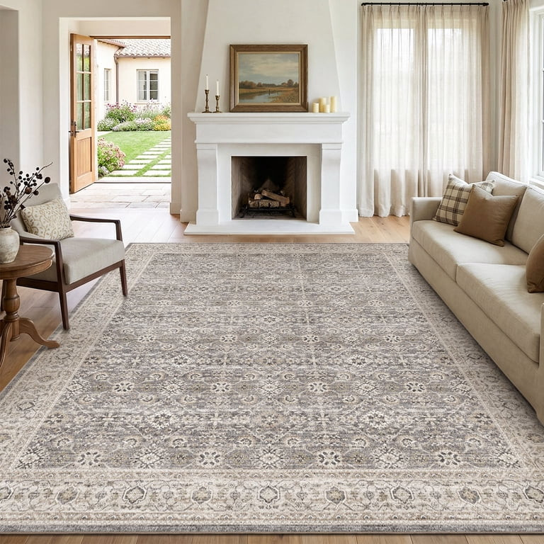 SIXHOME 8'x10' Area Rugs for Living Room Washable Rugs Vintage Floral Living Room Rug Traditional... | Walmart (US)