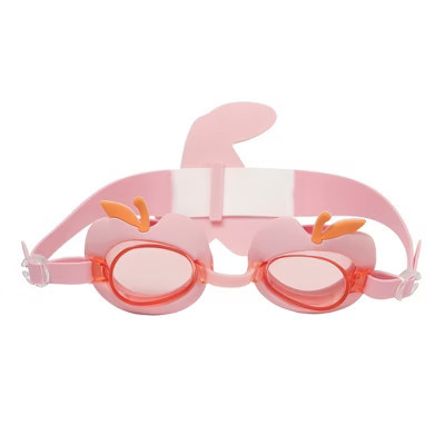 Sunnylife Kids Swim Goggles - Cotton Candy Cherry Pink, 3D Cherry Band | Target