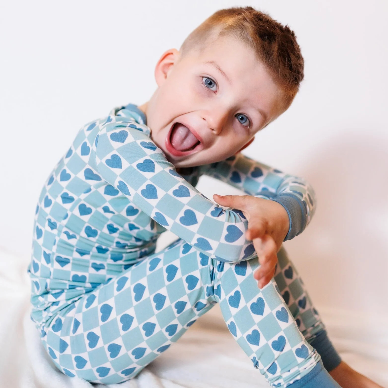 LONG SLEEVE 2 PIECE SETS- Blue Heart | millie + roo