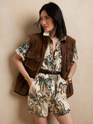 Linen Safari Romper | Banana Republic (US)