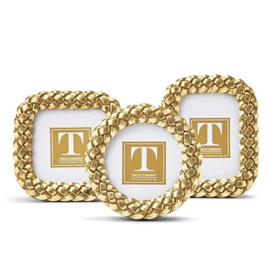 Two's Company Braided Pattern Photo Frame Assorted 3 Designs/Sizes | Amazon (US)