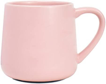Bosmarlin Large Glossy Ceramic Coffee Mug, Pink Tea Cup for Office and Home, 18 oz, Suitable for Dis | Amazon (US)