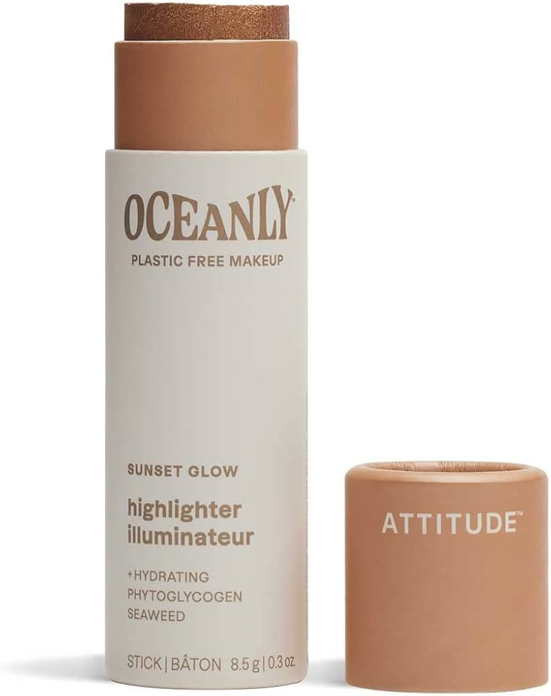 ATTITUDE Oceanly Plastic-Free Lightweight Highlighter Stick, Titanium Dioxide-Free, EWG Verified,... | Amazon (US)