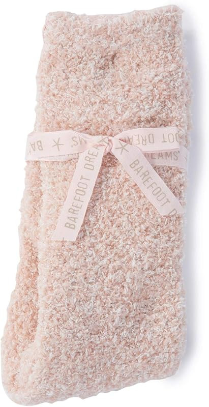 Barefoot Dreams CozyChic Women Heathered Socks-Stone/White-Dusty Rose/White-Crew Socks, Plush Soc... | Amazon (US)