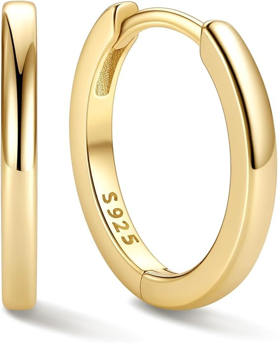 ChicSilver 925 Sterling Silver Huggie Hoop Earrings Small Hoop Earrings for Women Hypoallergenic ... | Amazon (US)