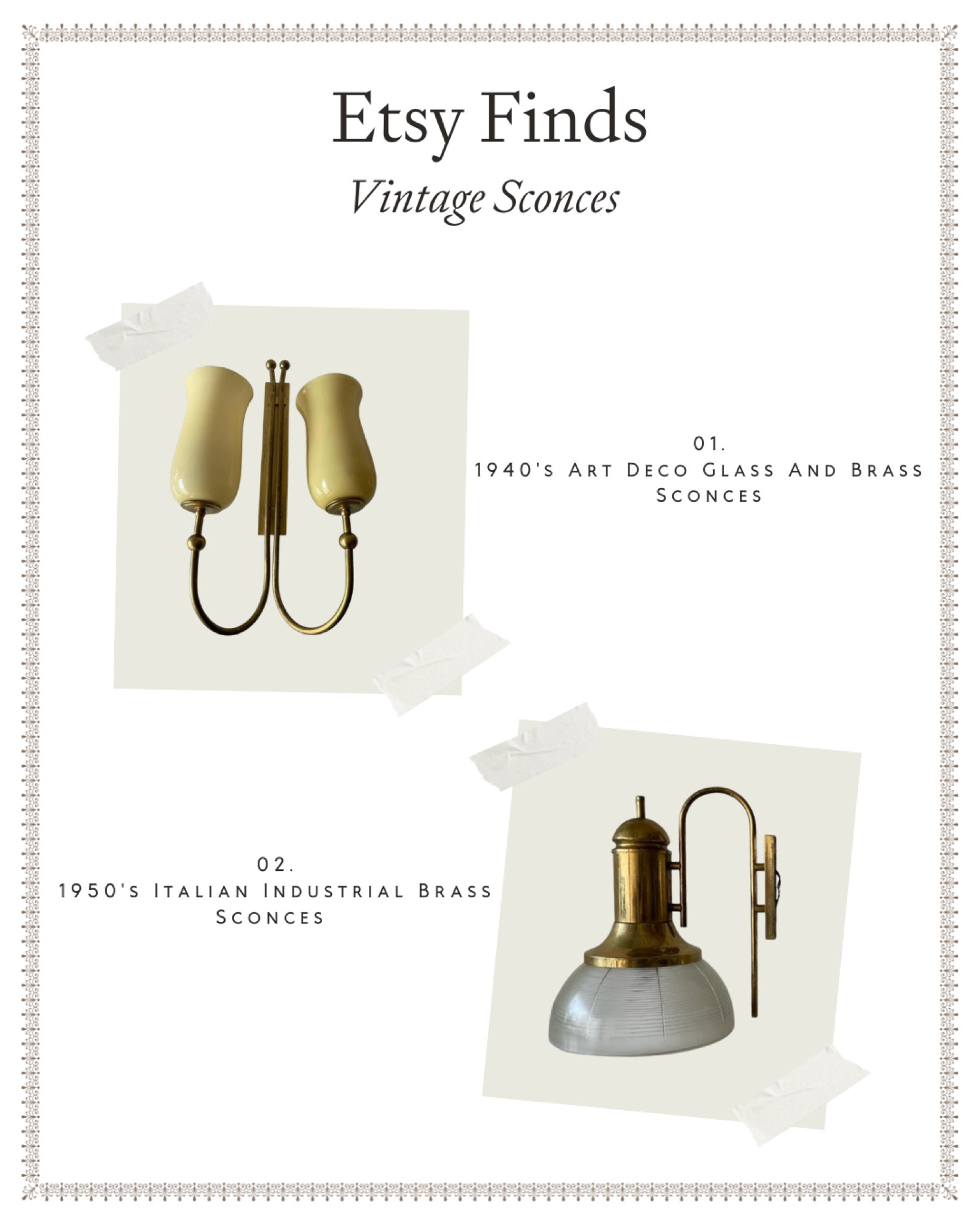 Etsy Finds: Vintage Wall Sconces #homedecor #interiordesign #Italian #artdeco #glass #brass #industrial

#LTKhome #LTKeurope