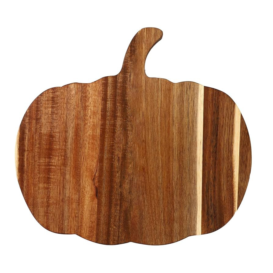 Halloween Pumpkin Shaped Wooden Cutting Board, Charcuterie Chopping Board with Handle Perfect for... | Amazon (US)