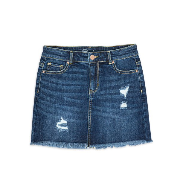 Wonder Nation Girls Denim Skirt, Sizes 4-18 & Plus - Walmart.com | Walmart (US)