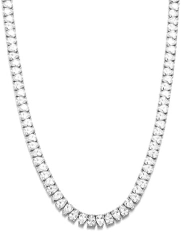 BREN Pear Shape Tennis Necklaces for Women Men, 18K White/Yellow Gold Plated 16/18 inches Cubic Z... | Amazon (US)