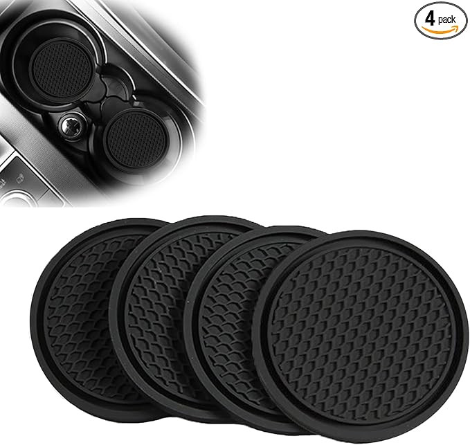 Yonput Pack-4 Car Cup Coaster, Universal Vehicle Car Cup Holder Coasters, Silicone Soft Coasters ... | Amazon (US)