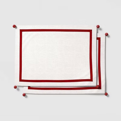 2pk Christmas Reversible Jingle Bells Placemats - Threshold™ | Target