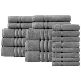 Home Decorators Collection Turkish Cotton Ultra Soft 18-Piece Towel Set in Charcoal-NHV-8-0615CHR... | The Home Depot