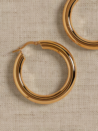Ravena Small Round Hoops by Aureus + Argent | Banana Republic (US)