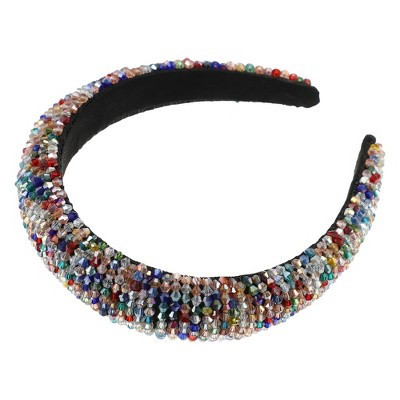 Unique Bargains Rhinestone Headband for Women Bling Padded Hairband Faux Crystal Hair Accessories Multicolor 1.18 Inch Wide 1 Pc | Target