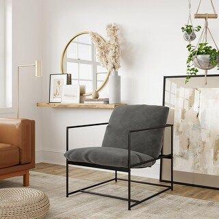 Avenue Greene Maxim Accent Chair - Grey/Black | Bed Bath & Beyond