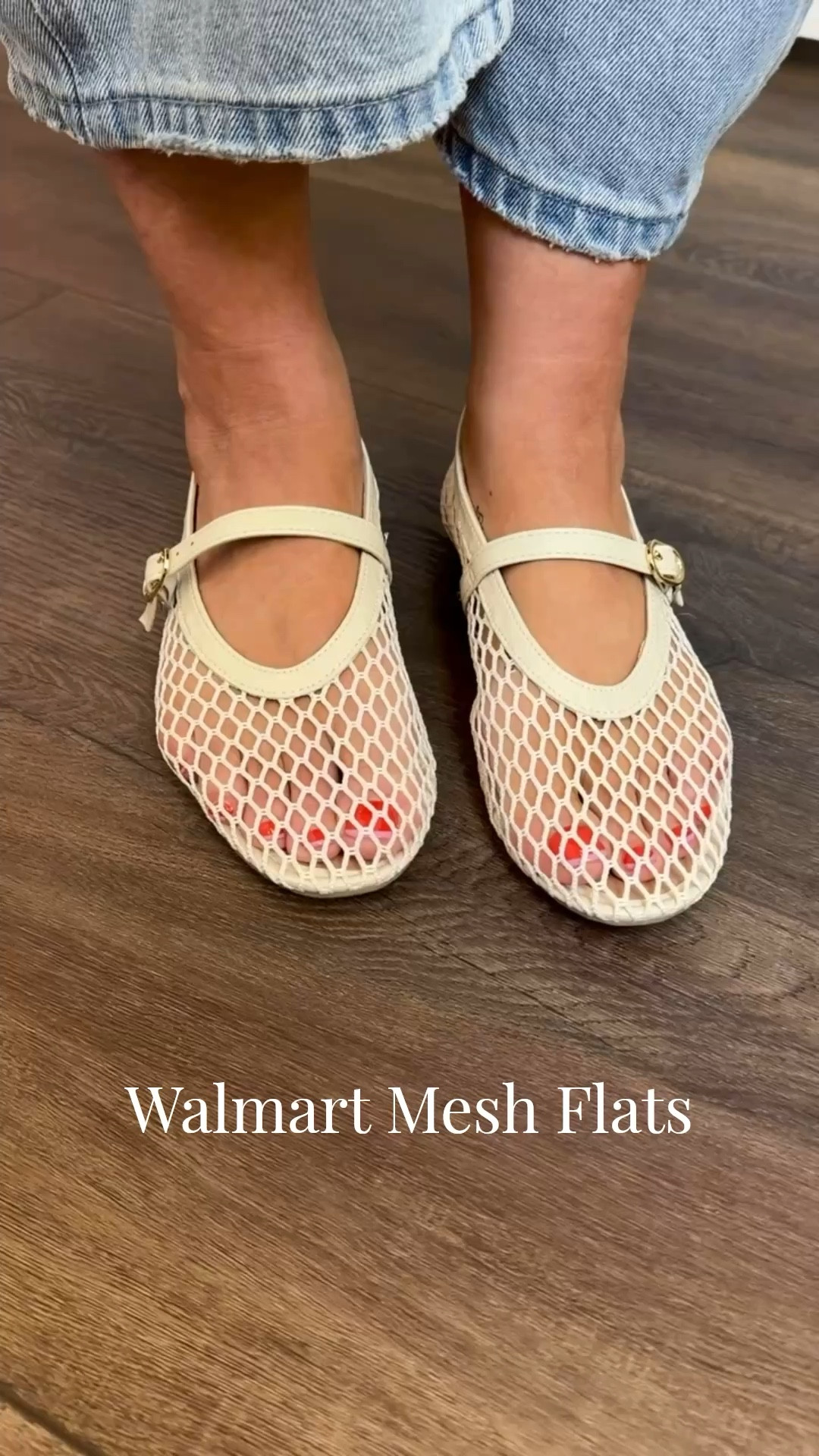 White mesh flats from Walmart!! These run TTS and are so comfortable. 🤍

#LTKTravel #LTKWorkwear #LTKSeasonal