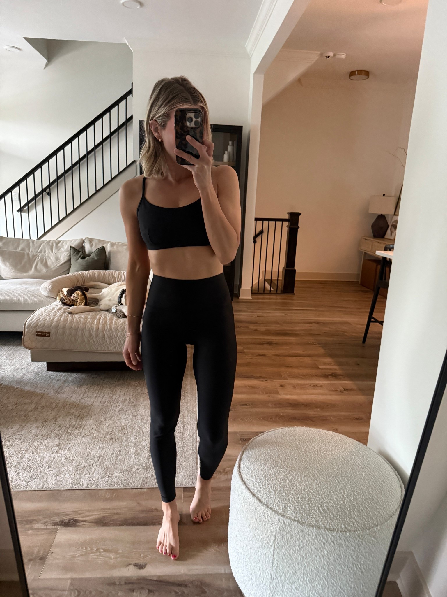 Wearing 2 leggings, small sports bra 

#LTKActive #LTKfitnessgoals #LTKOver40