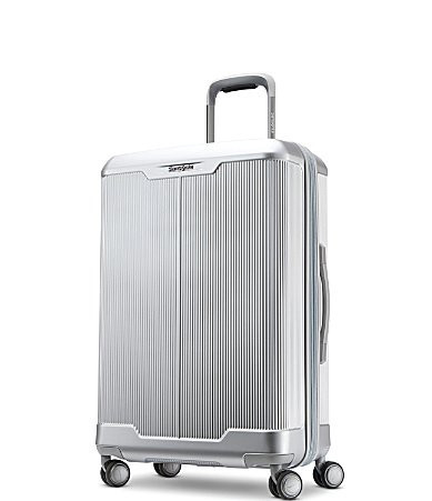 Samsonite Silhouette 17 Hardside Medium Expandable Spinner Suitcase - Aluminum Silver | Dillard's