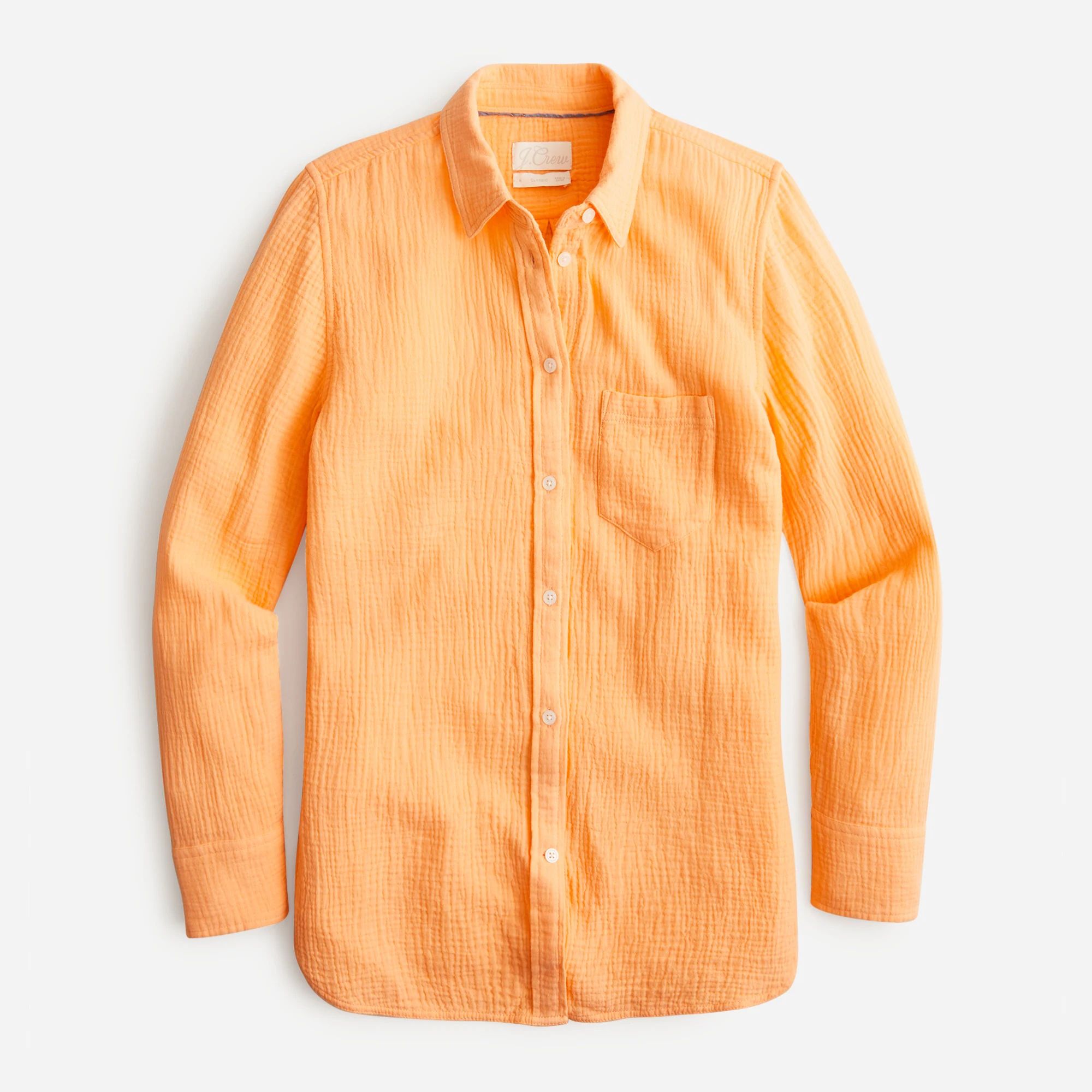 Classic-fit soft crinkle gauze shirt | J.Crew US