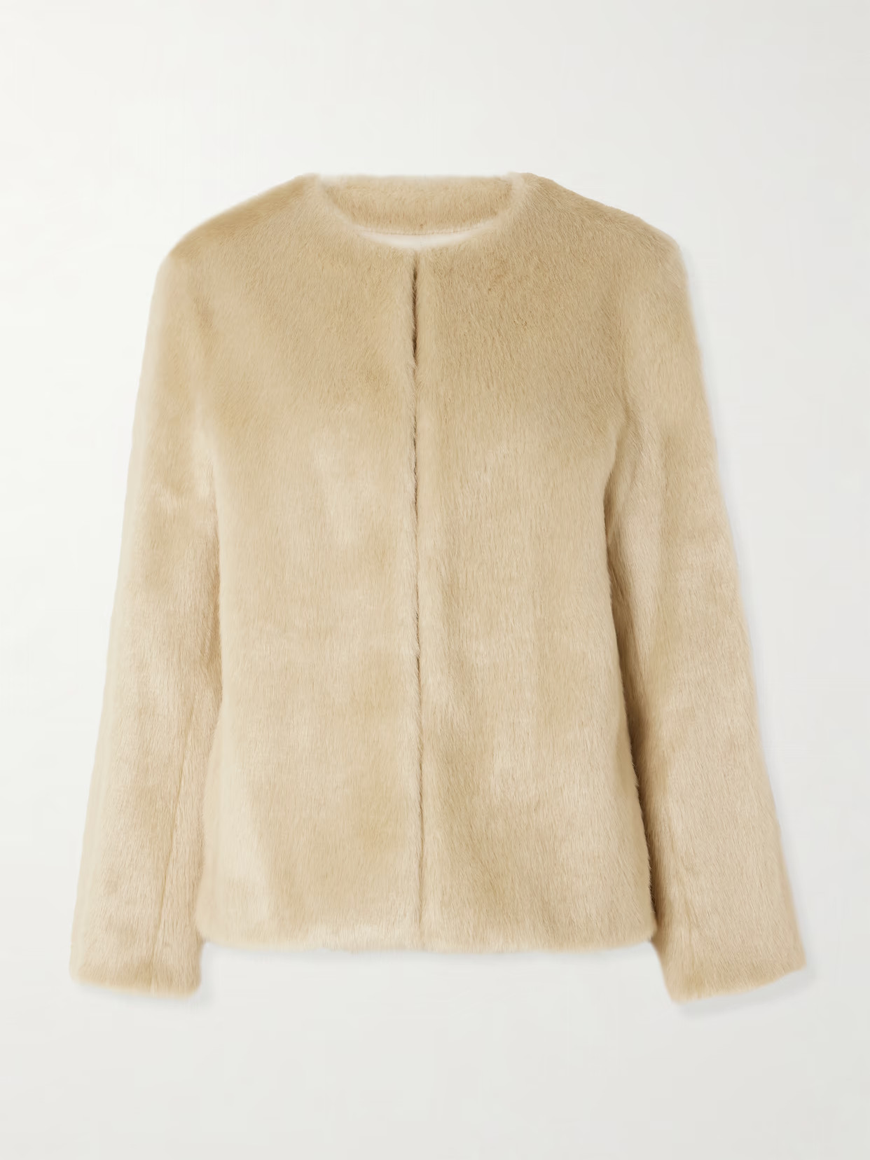Loulou de Saison - Calista Faux Fur Coat - Ivory | NET-A-PORTER (US)