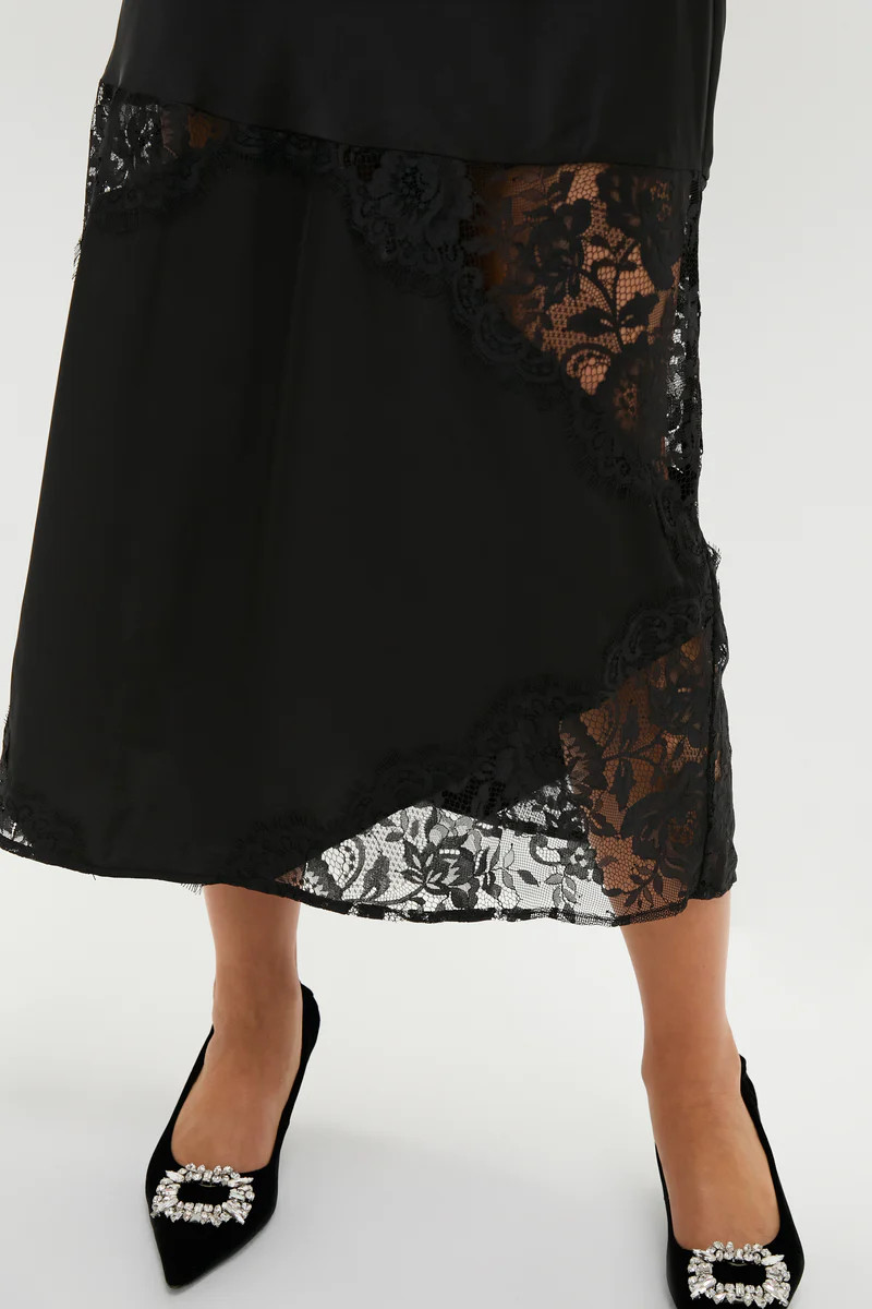Black Lace Pierpont Midi Dress | Tuckernuck (US)