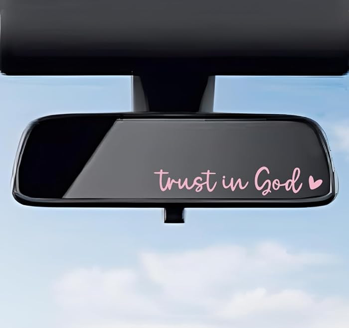 DXNQ 2 PCS Trust in God Rearview Mirror Decals, Automotive Vinyl Rear View Mirror Decorative Stic... | Amazon (US)