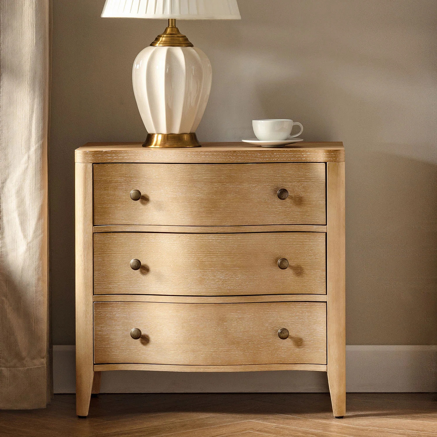 Kulshan Modern 3-Drawers Nightstand With Built-In Charging Station | Wayfair North America