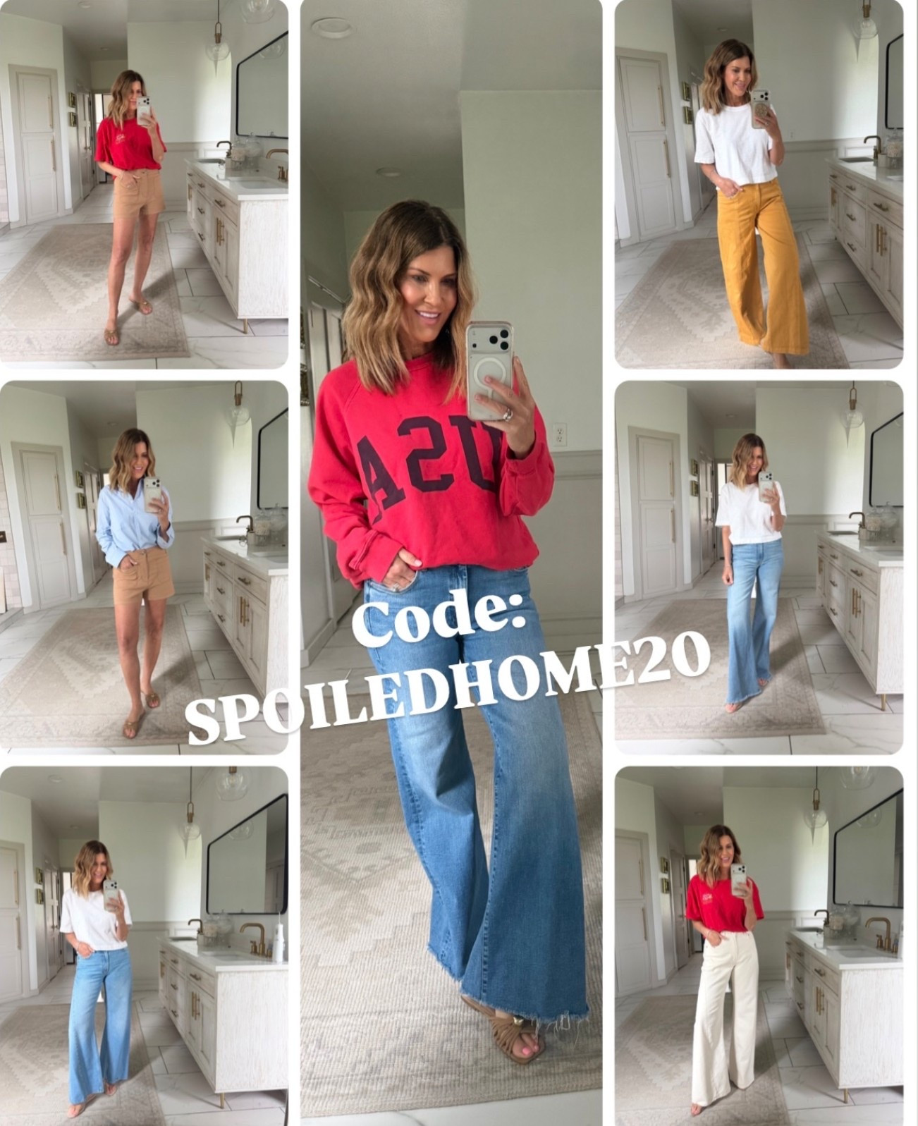 Use our code SPOILEDHOME20 @anthropologie and save 20% on $100+
Wearing a size 27 in pants and jeans, size small Pool Sept. tee, size medium sweatshirt and boxy tee, size 28 in Colette shorts
#anthropoartner

#LTKOver40 #LTKSaleAlert