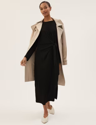 Jersey Round Neck Midi Column Dress | M&S Collection | M&S | Marks & Spencer (UK)