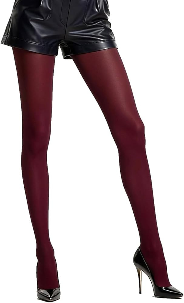 Charm and Attitude Tights for Women | Semi Opaque Pantyhose | Colored Stockings Nylons 40D | Amazon (US)