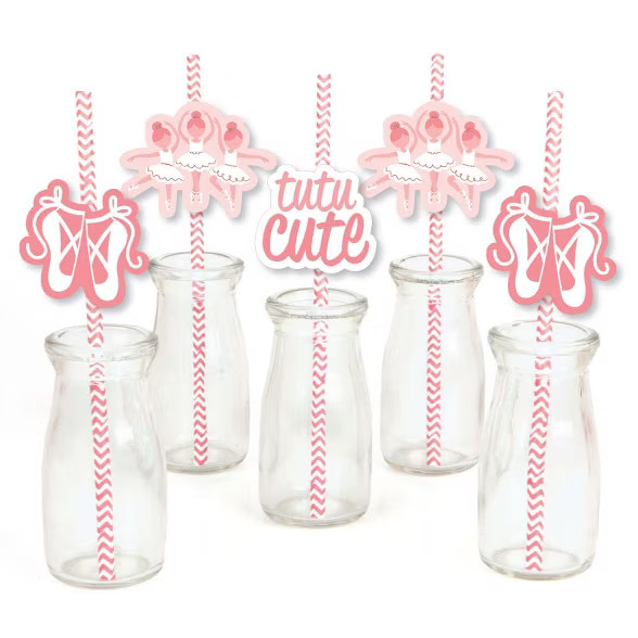 Big Dot of Happiness Tutu Cute Ballerina - Paper Straw Decor - Ballet Birthday Party or Baby Show... | Target