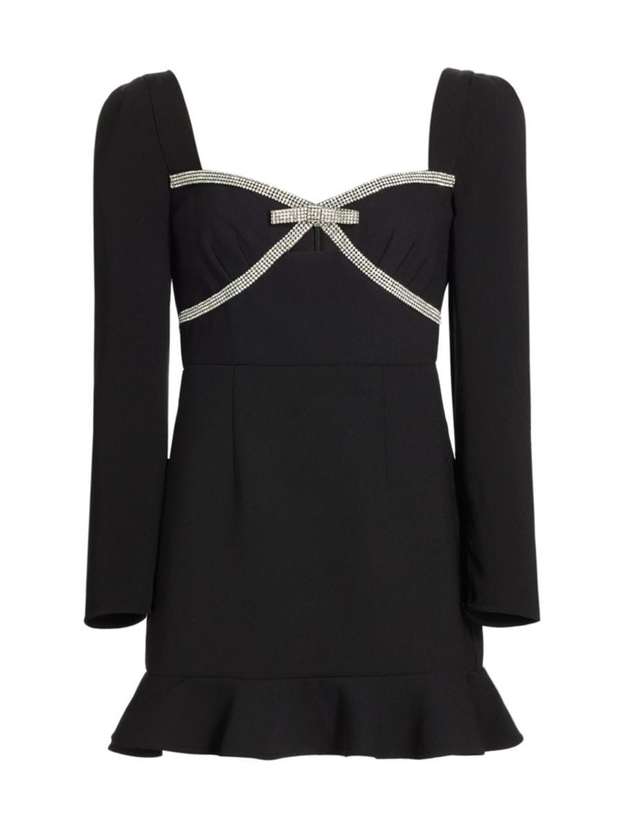 Diamante Bow Minidress | Saks Fifth Avenue